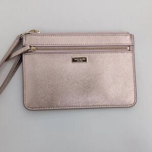 Authentic Kate Spade Pink Gold Wristlet Clutch